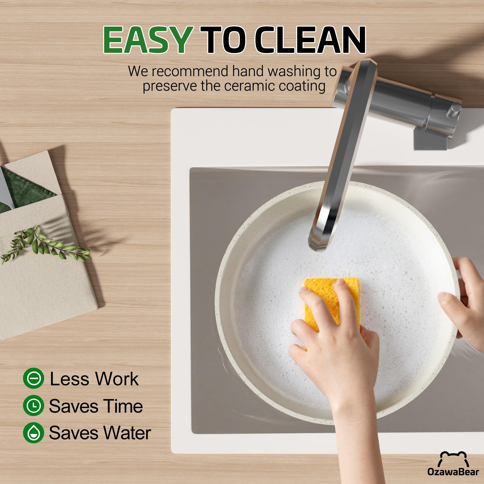 OzawaBear adjustable silicone trivet protecting countertop from hot cookware and preventing damage