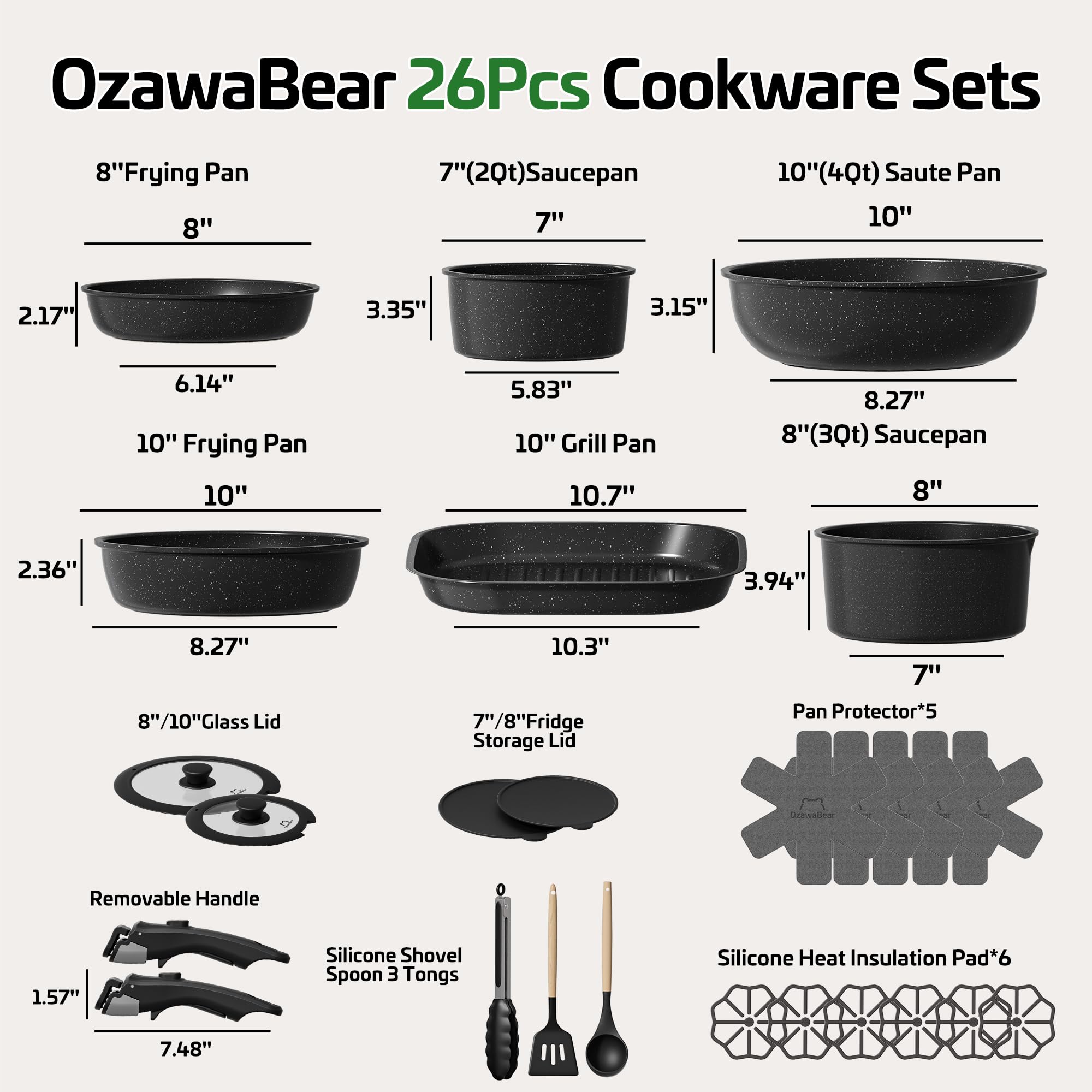 Close-up of OzawaBear ceramic coating texture highlighting easy food release
