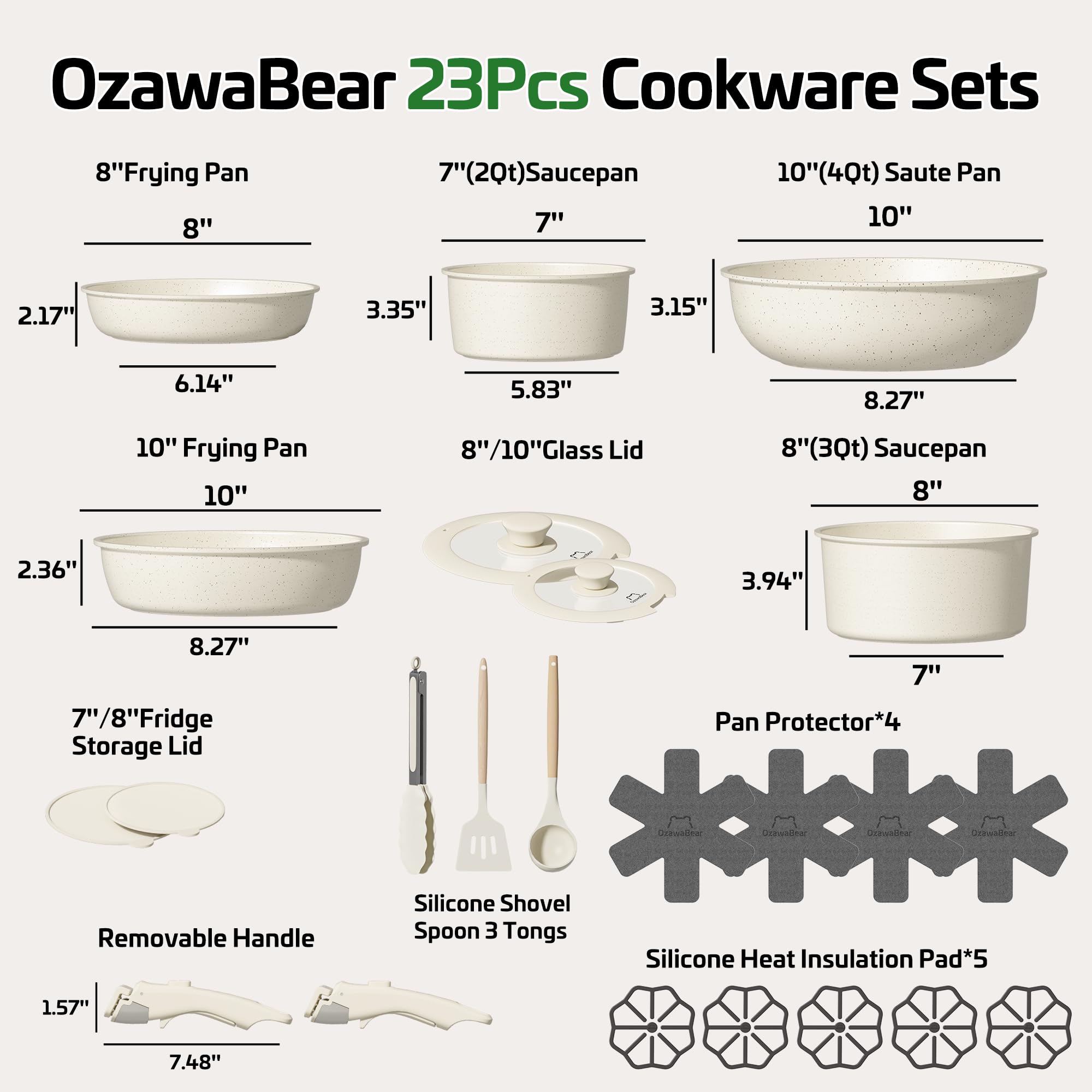 OzawaBear detachable handle close-up demonstrating secure lock and easy removal for versatile use
