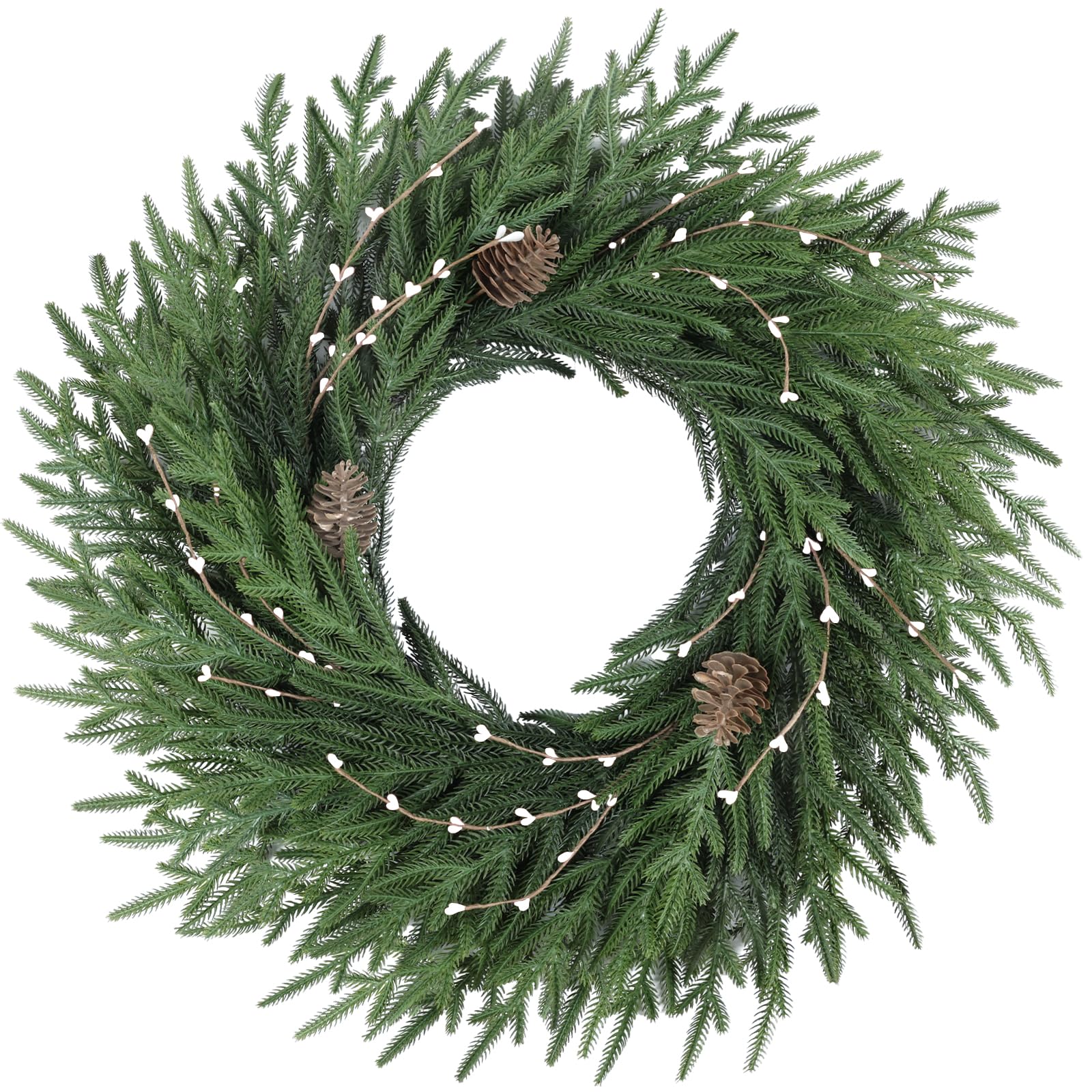 OZFHUA wreath on front door showing festive curb appeal