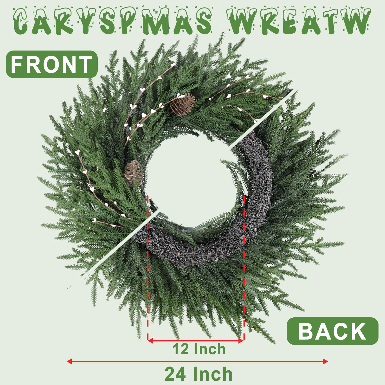 OZFHUA wreath packed in box for easy storage and protection