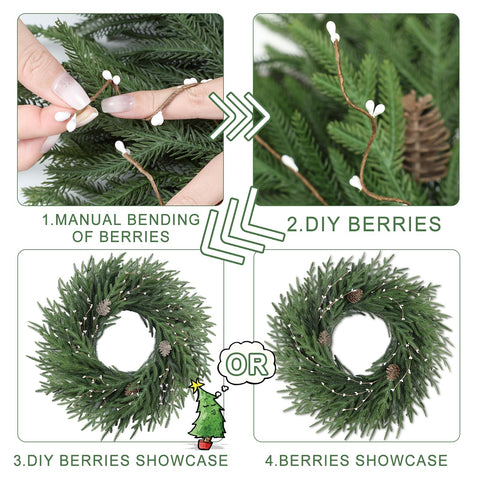 OZFHUA wreath next to door illustrating true 26 inch scale