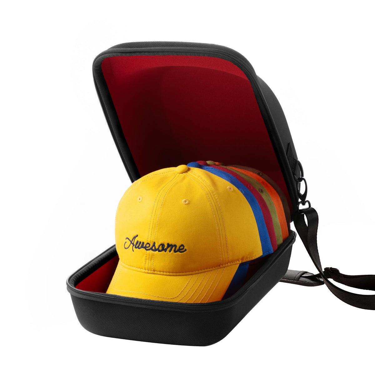 ozueccr front view hard hat case showing protective shell and compact form