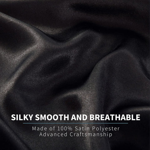 P Pothuiny flat sheet spread over bed demonstrating smooth satin drape and comfortable look