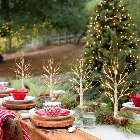 PABIPABI tree styled as wedding centerpiece adding elegant mood lighting