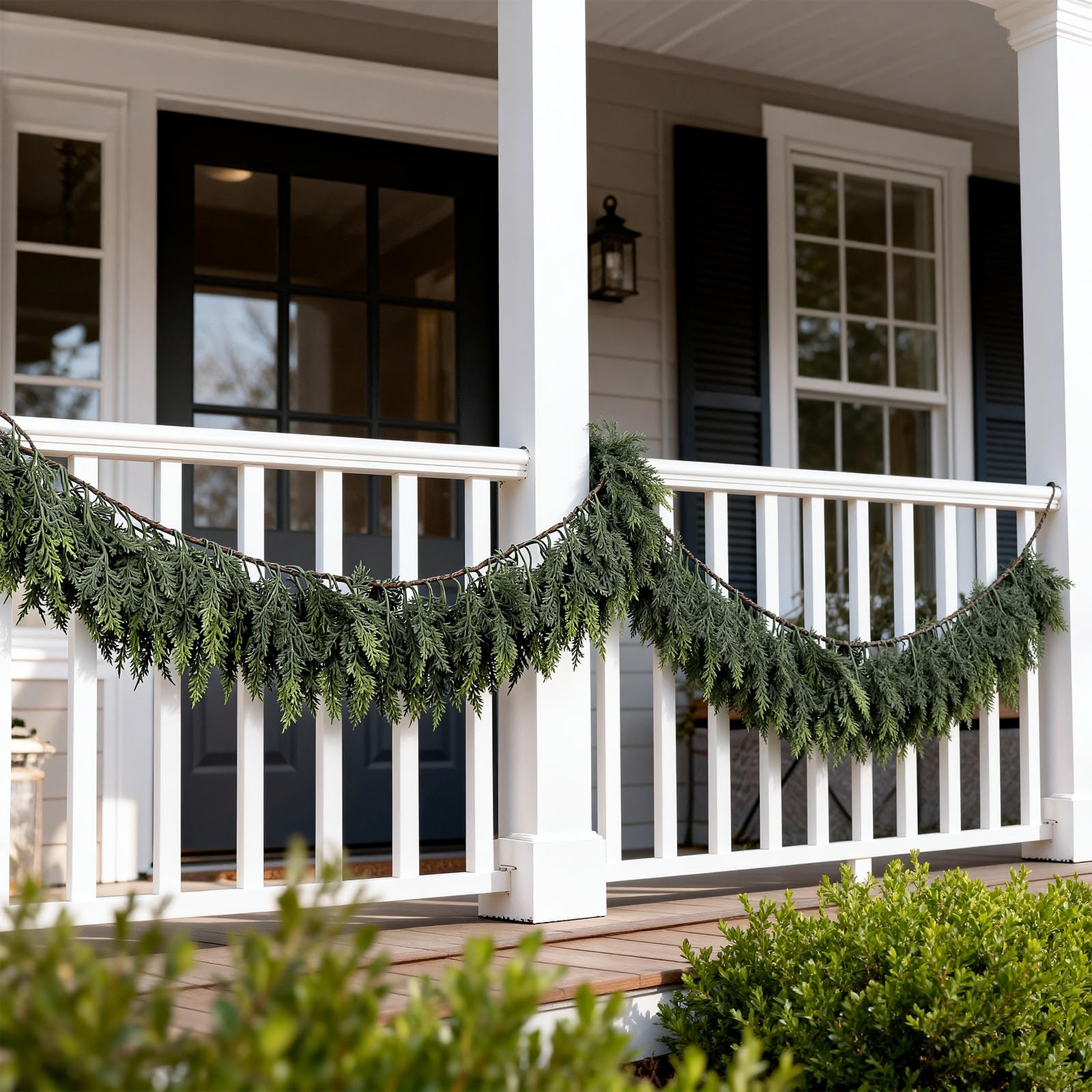 PABREY garland beside ruler showing 6-foot length for planning