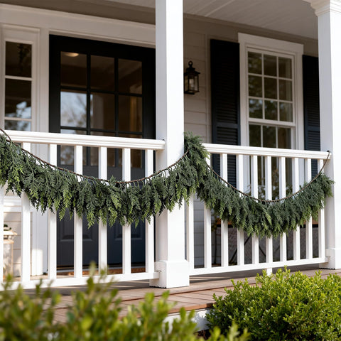 PABREY garland beside ruler showing 6-foot length for planning