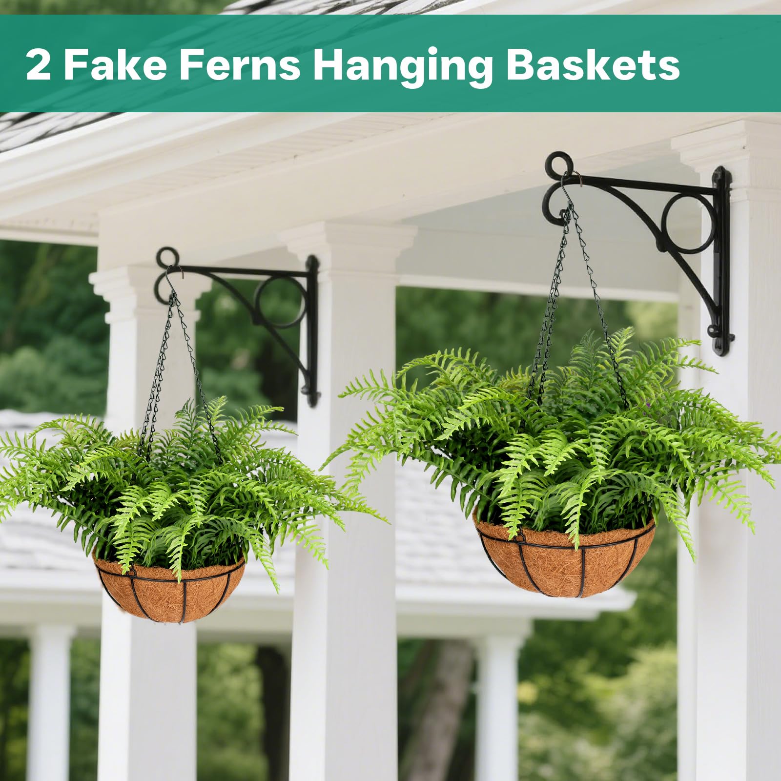 PABREY hanging on porch rail demonstrates hands-free outdoor decoration