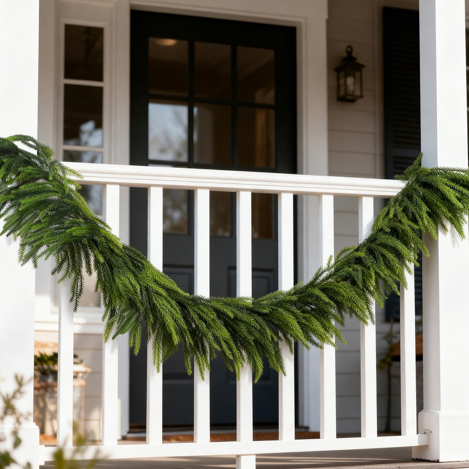PABREY layered garlands styled as table centerpiece offering lush seasonal decor