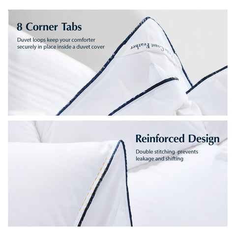 Pacific Coast eight corner tabs inside showing secure attachment to duvet cover