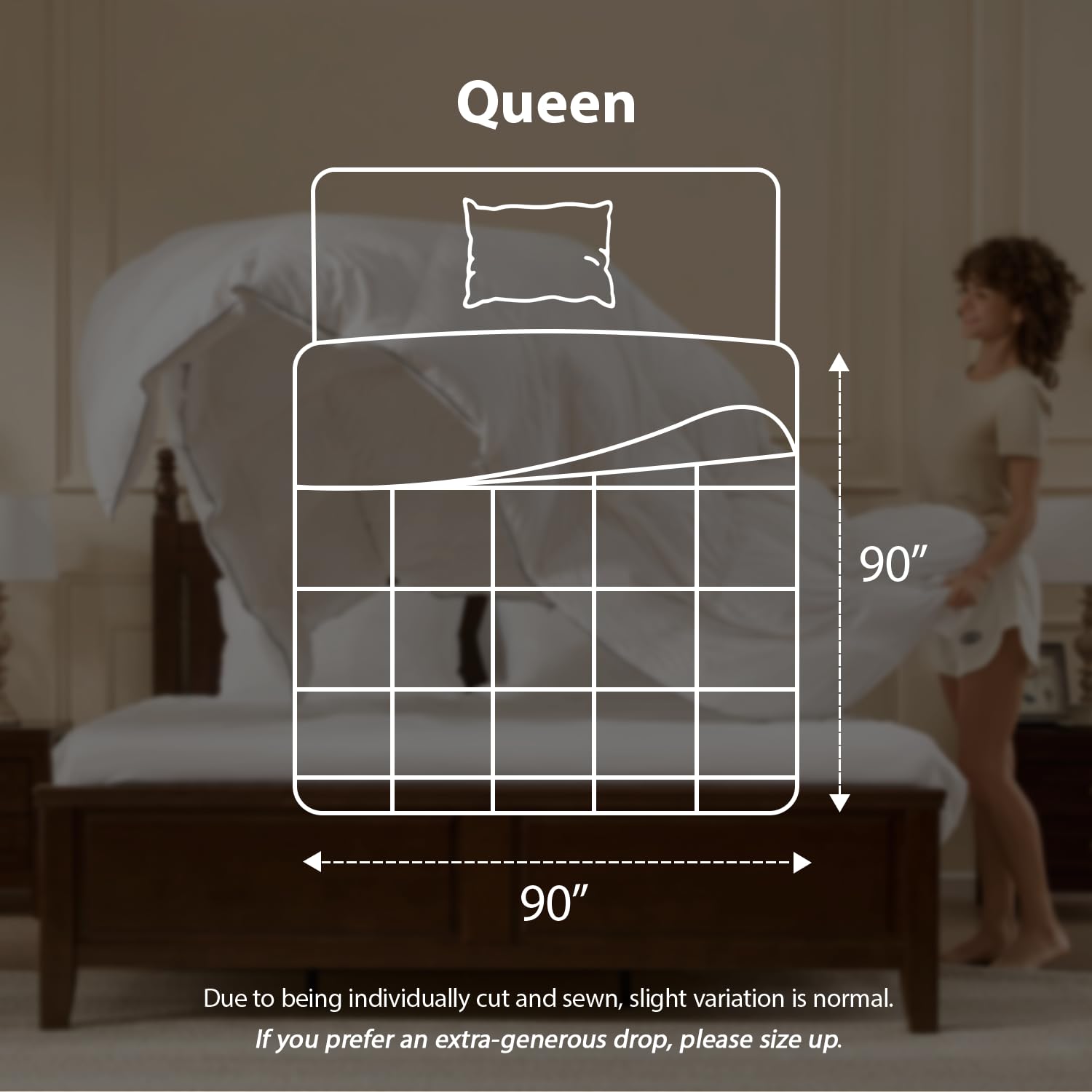 Pacific Coast bedroom lifestyle setting conveying hotel-quality luxury feel