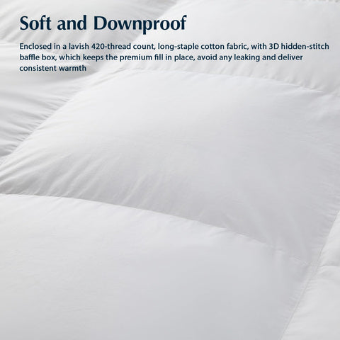 Pacific Coast comforter styled on bed illustrating hotel-quality sleep benefit