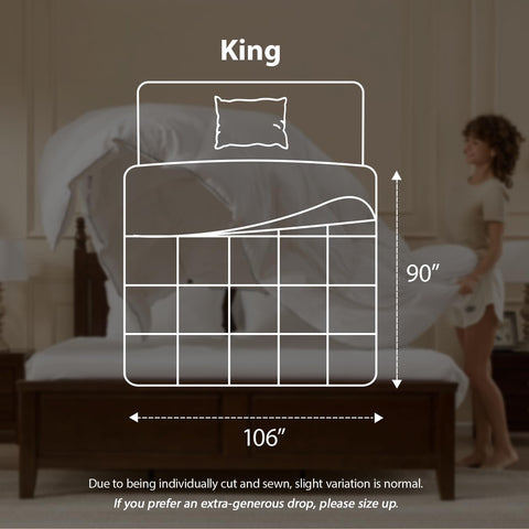 Pacific Coast comforter on bed styled in bedroom for hotel-quality comfort