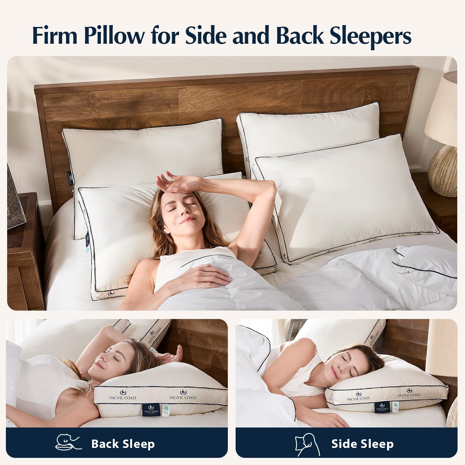 Pacific Coast organic cotton cover detail showing natural fibers and breathable texture for cooler sleep