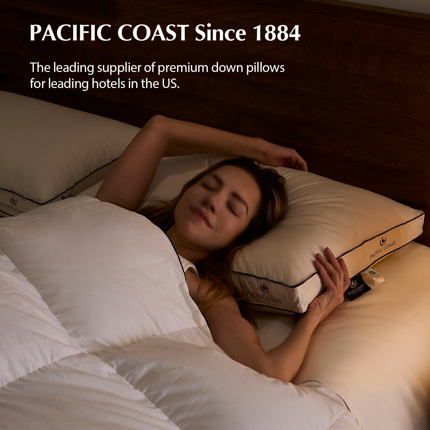 Pacific Coast pillow supporting a side sleeper showing proper head and neck alignment benefit