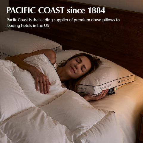 Pacific Coast pillow beside ruler scale to show standard size clarity
