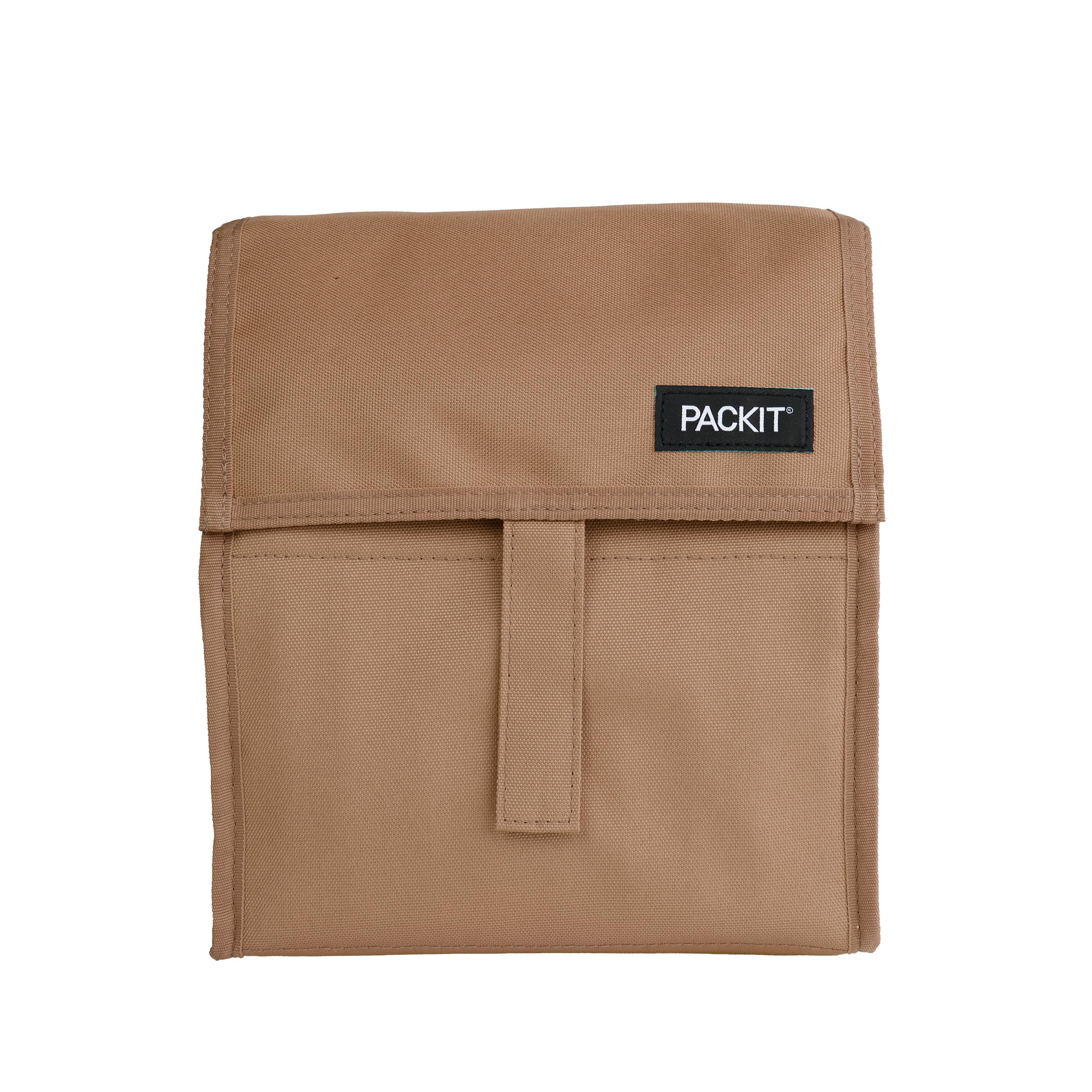 PackIt almond front view showing compact, foldable cooler benefit