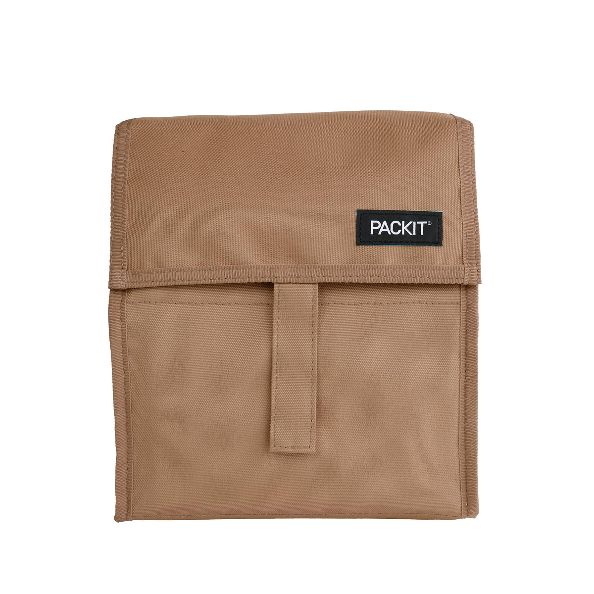 PackIt almond front view showing compact, foldable cooler benefit