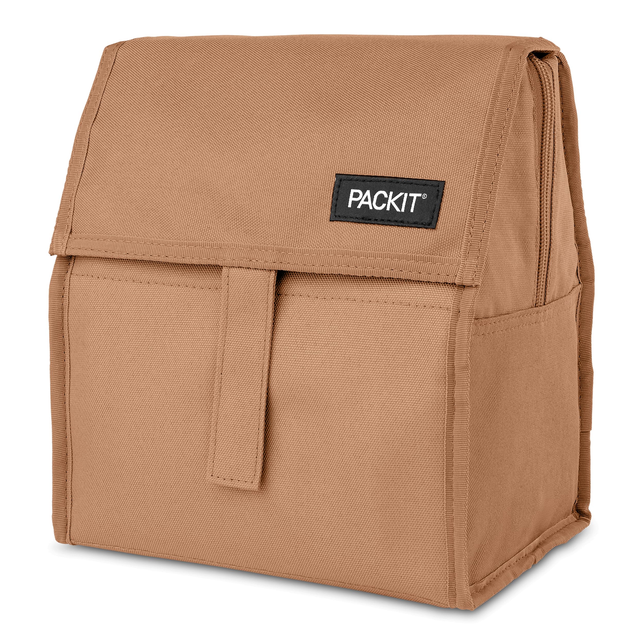 PackIt almond interior texture detail showing wipe-clean surface benefit