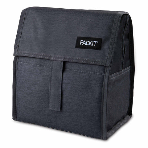 PackIt City Charcoal open interior showing frozen walls for even cooling benefit