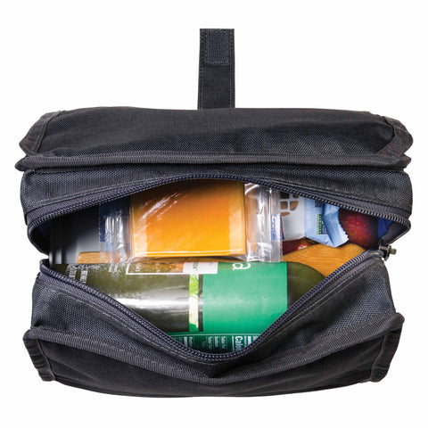 PackIt City Charcoal packed with lunch items showing organized capacity benefit