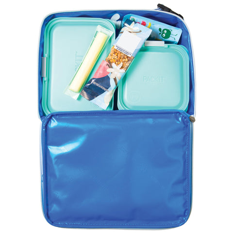 PackIt collapsed flat Blue Sky for compact storage and space-saving convenience