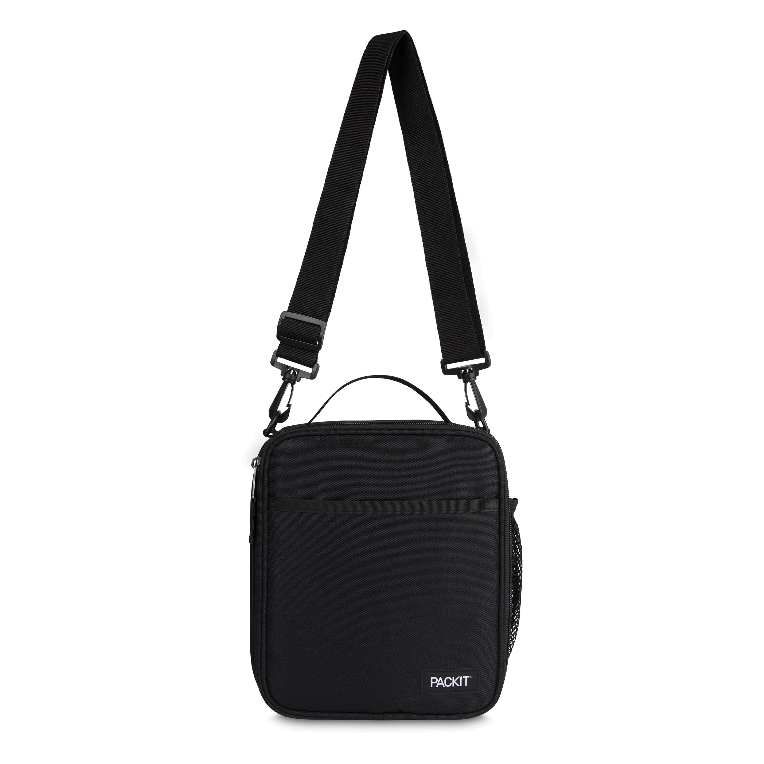 PackIt front slip pocket and side mesh pocket showing organization and convenience benefit