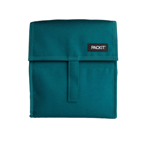 PackIt bag front view showing deep teal color and cooler portability