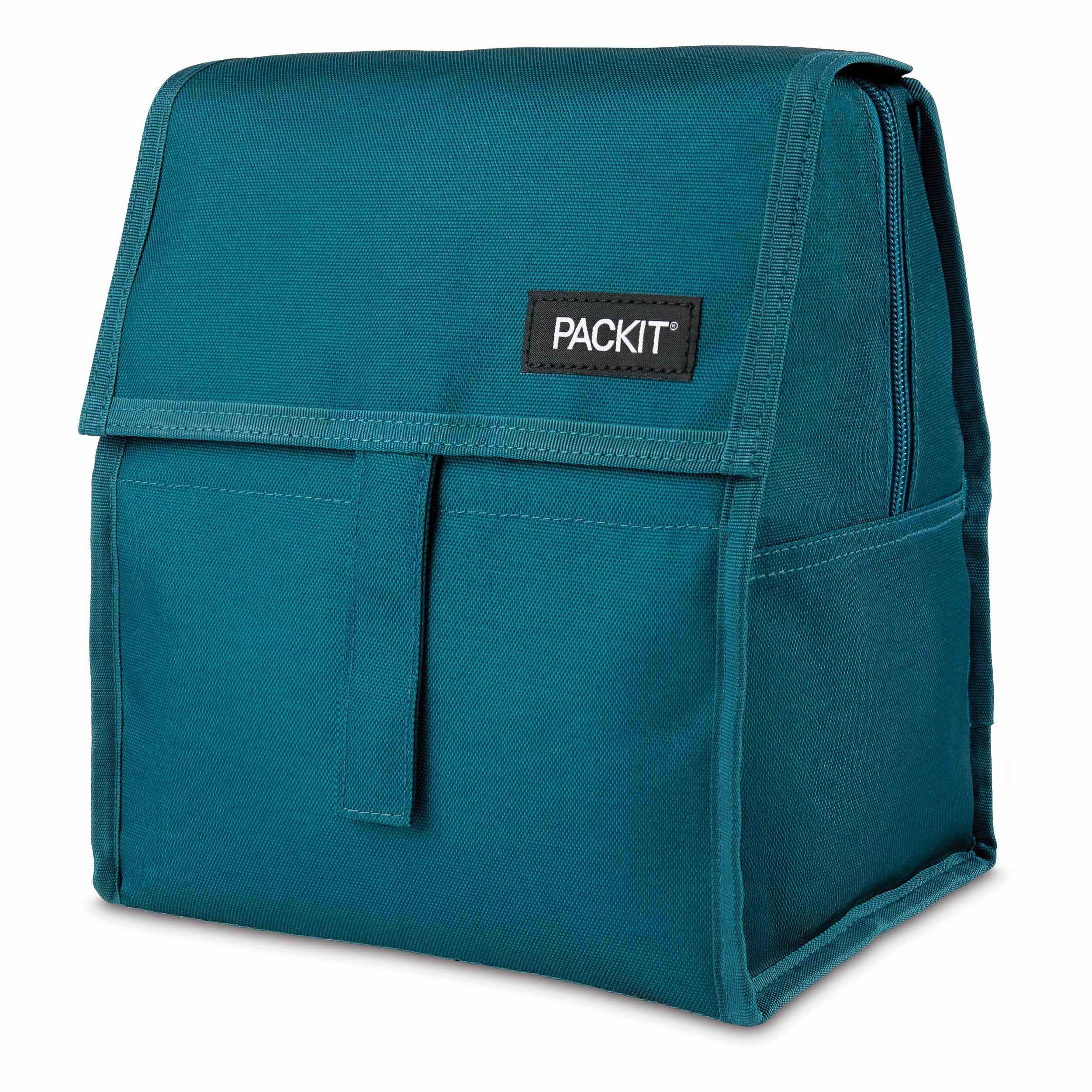 PackIt bag open top with lunch containers demonstrating easy packing