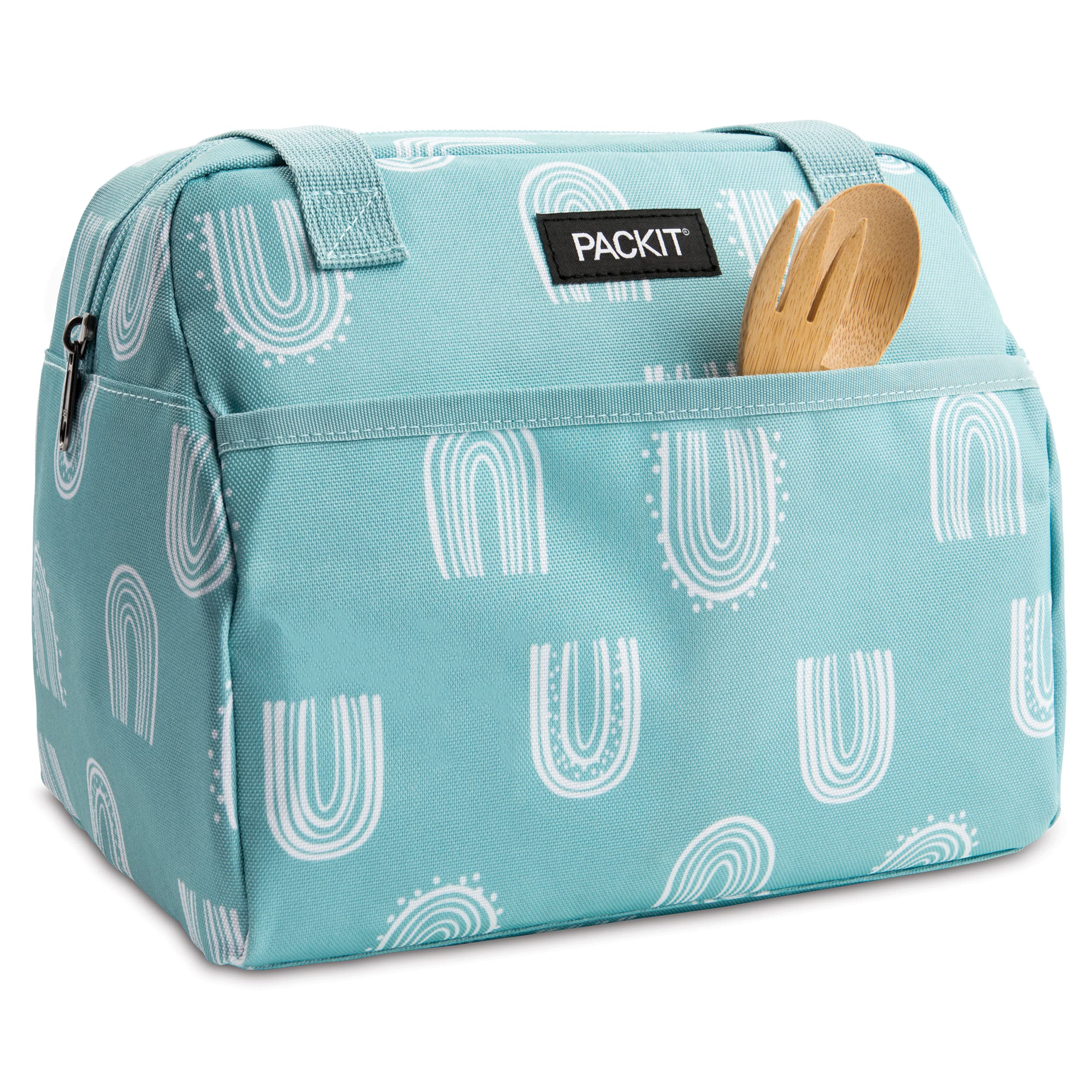 PackIt Hampton Desert Arch folded flat in freezer demonstrating space-saving storage