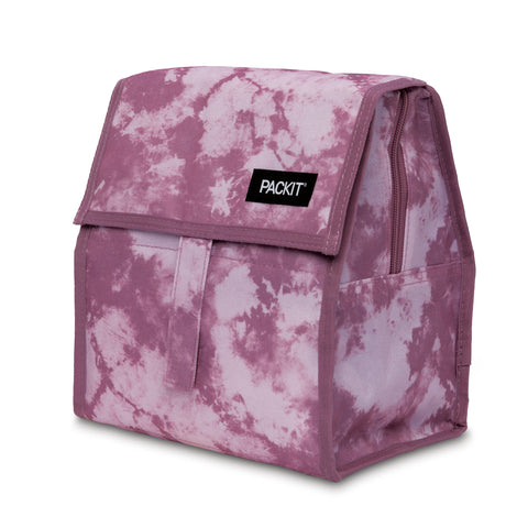 PackIt Mulberry Tie Dye opened interior revealing roomy cooled cavity for multiple containers