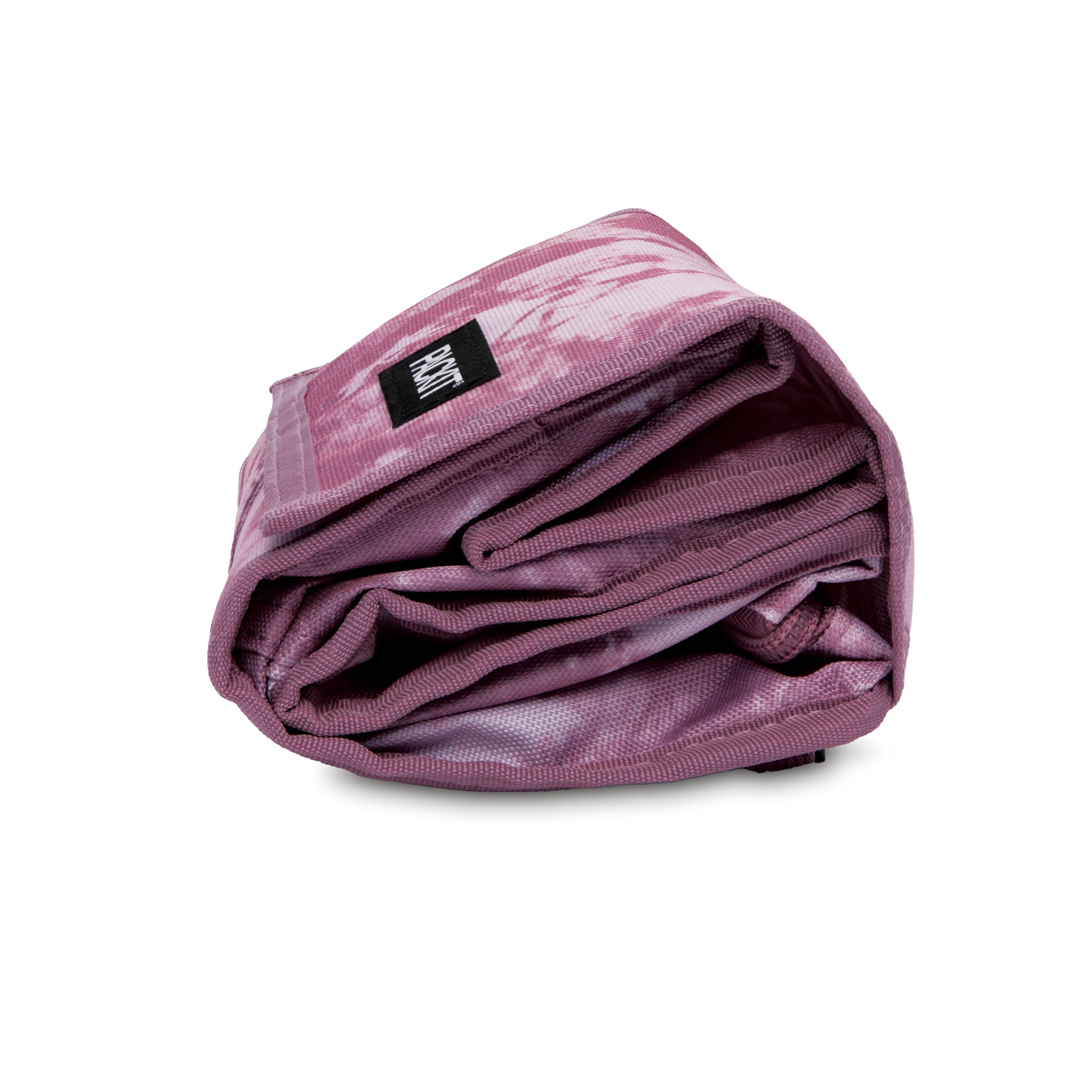 PackIt Mulberry Tie Dye packed with Mod Lunch and Snack containers displaying organized meal storage