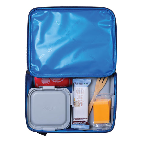 PackIt True Blue collapsed storage demonstrates compact folding for space-saving