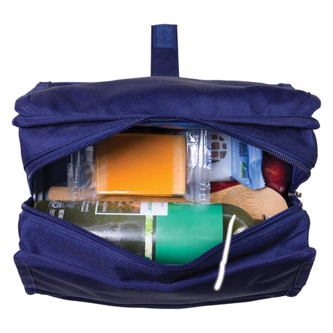 PackIt true blue zip and buckle detail for secure closure