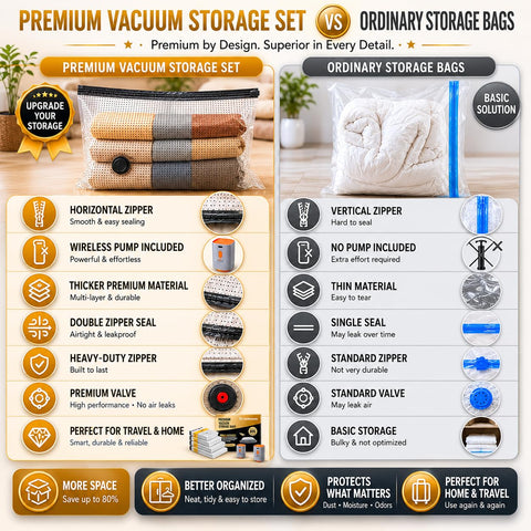 PackNstore organized closet with packed bags maximizing storage