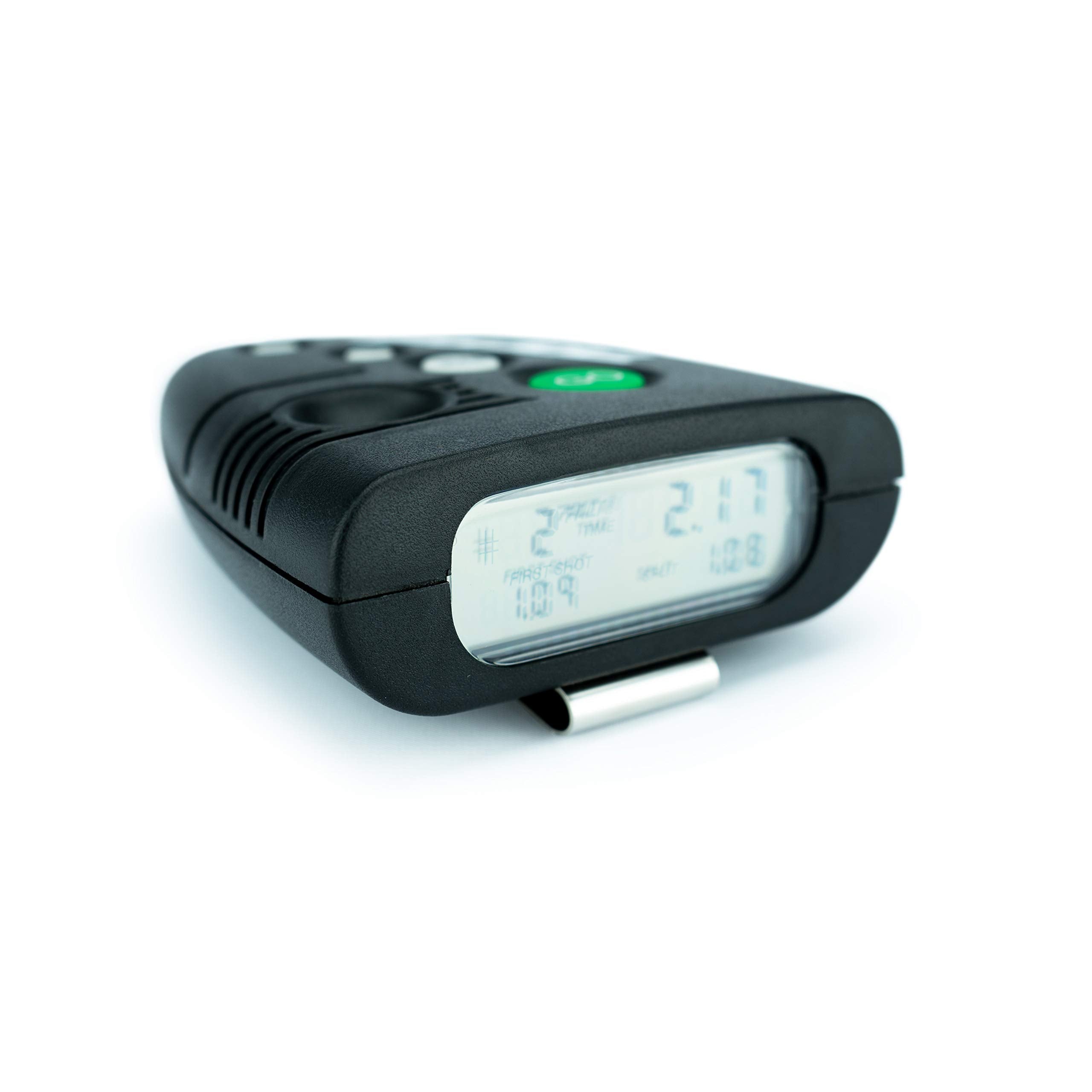 PACT Club Timer III held in hand during drills for ergonomic one-handed use