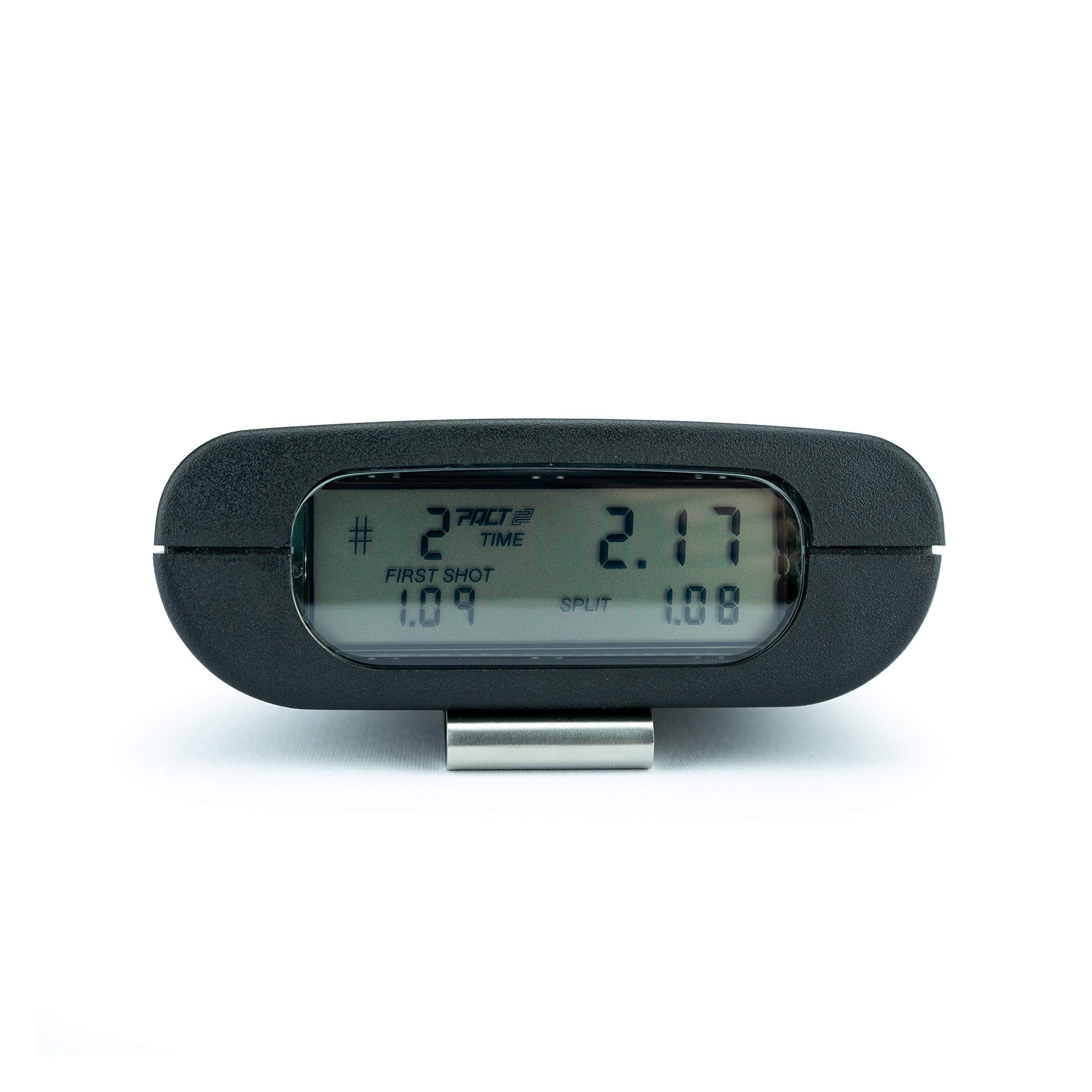 PACT Club Timer III on a range table with targets, aiding structured practice
