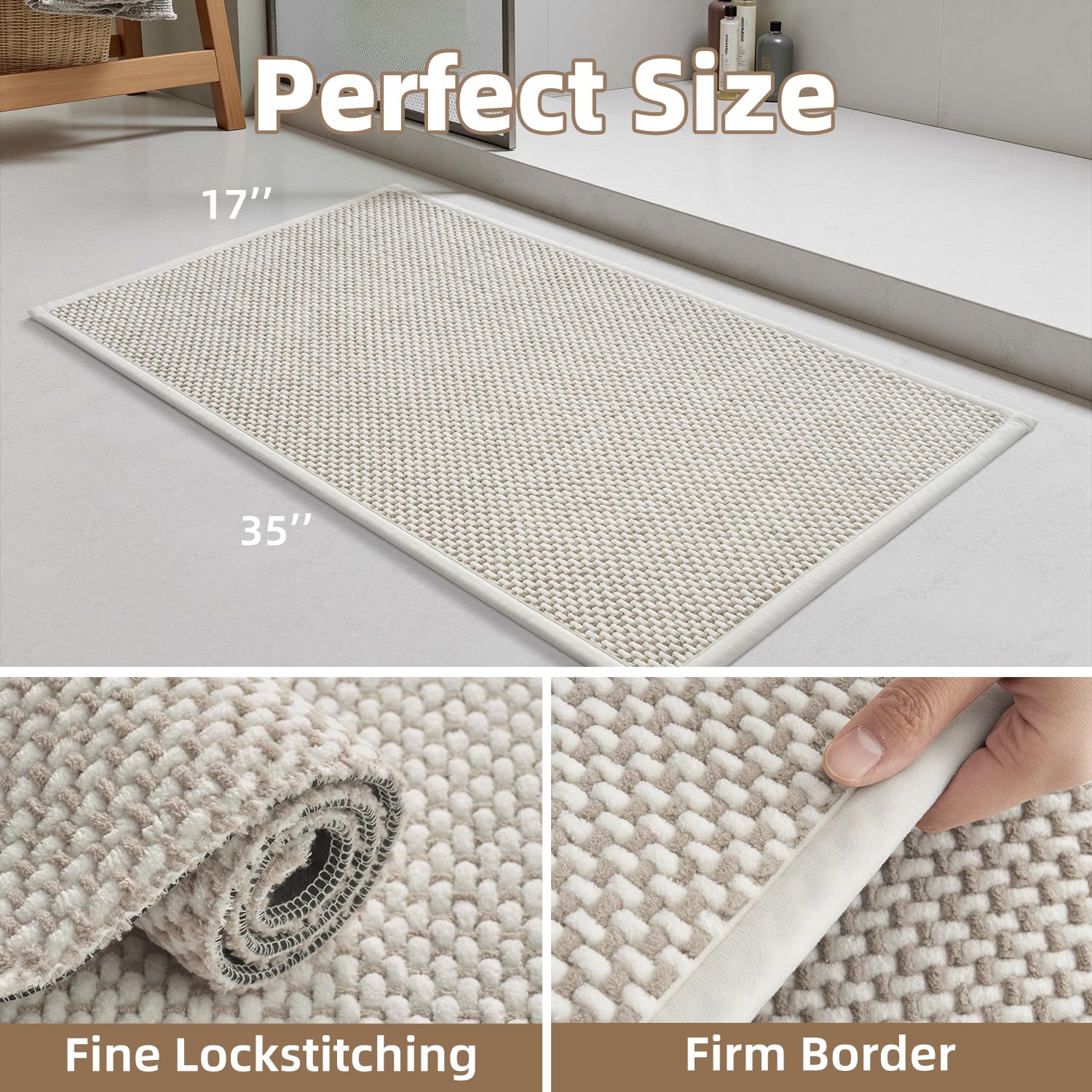 PADOOR chenille texture close-up highlighting plush fibers and fast wicking benefit