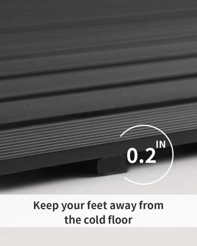 PADOOR elevated drain channels detail promoting quick water flow and faster drying