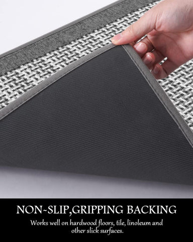 PADOOR rubber backing detail showing non-slip grip benefit for safety