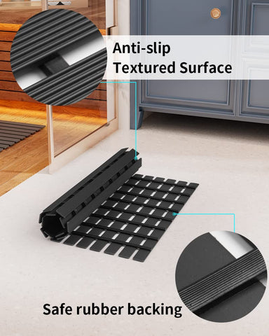 PADOOR close-up of textured rubber feet offering superior grip and floor protection