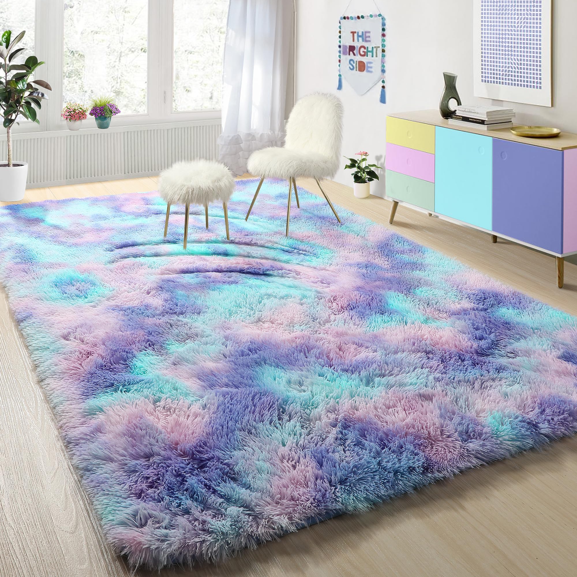 PAGISOFE rainbow purple color gradient detail showing vivid, fade-resistant hues