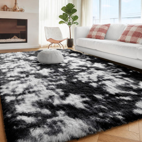PAGISOFE front view living room rug showing neutral vintage pattern and softness