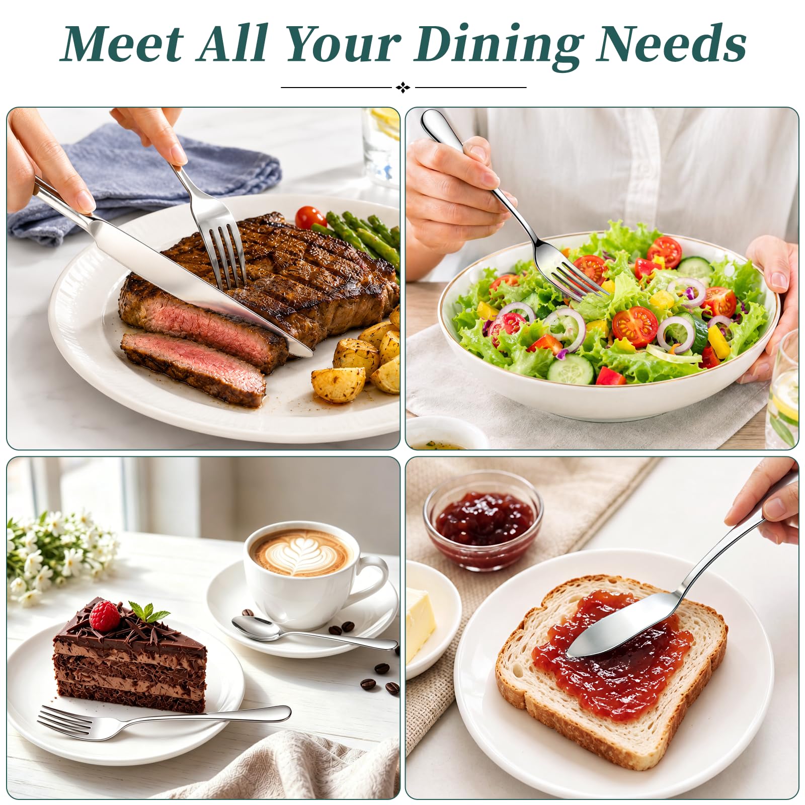 PAGWS flatware arranged on a dining table for polished presentation and style