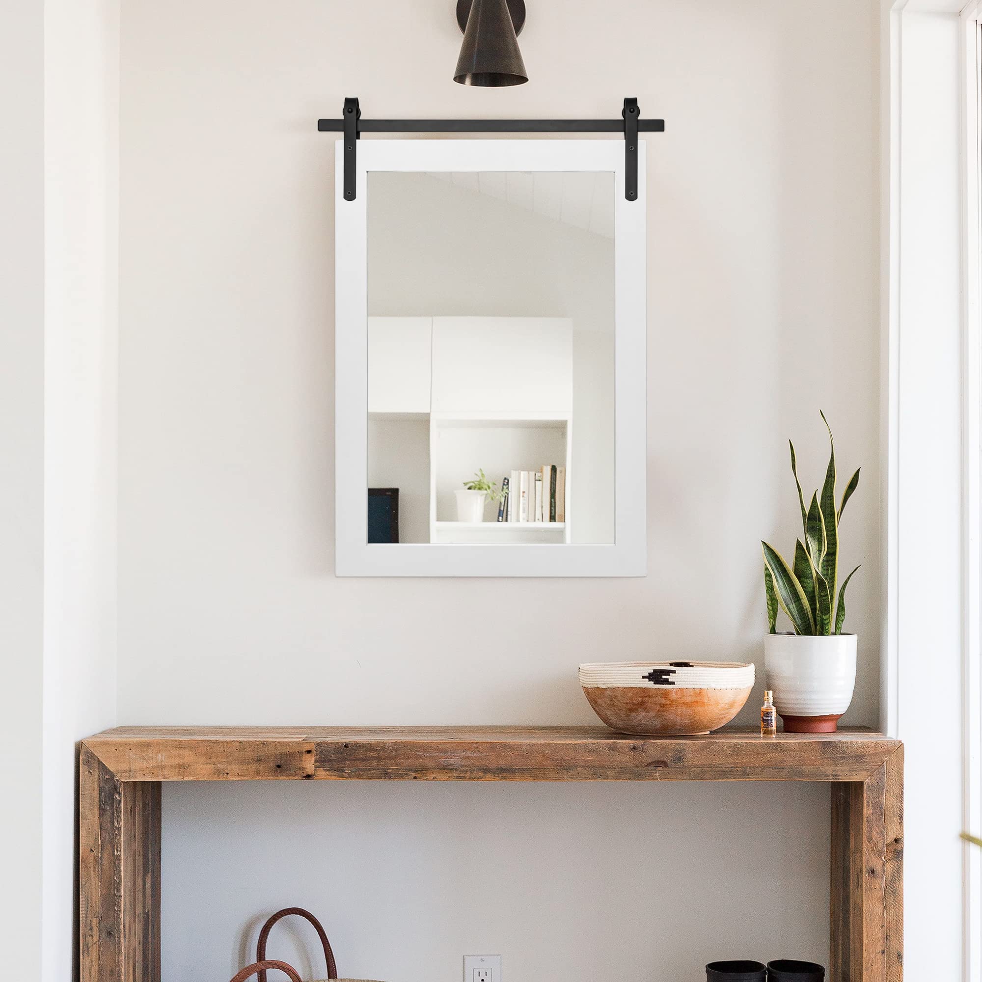 PAIHOME mirror reflecting clear image demonstrating HD distortion-free benefit