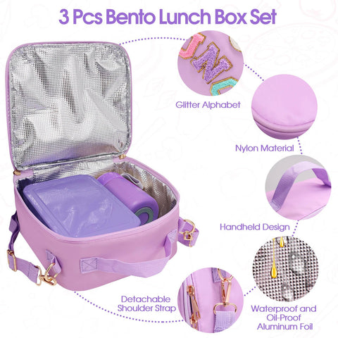 PainZieteg lunch set next to a hand showing compact size and kid-friendly scale