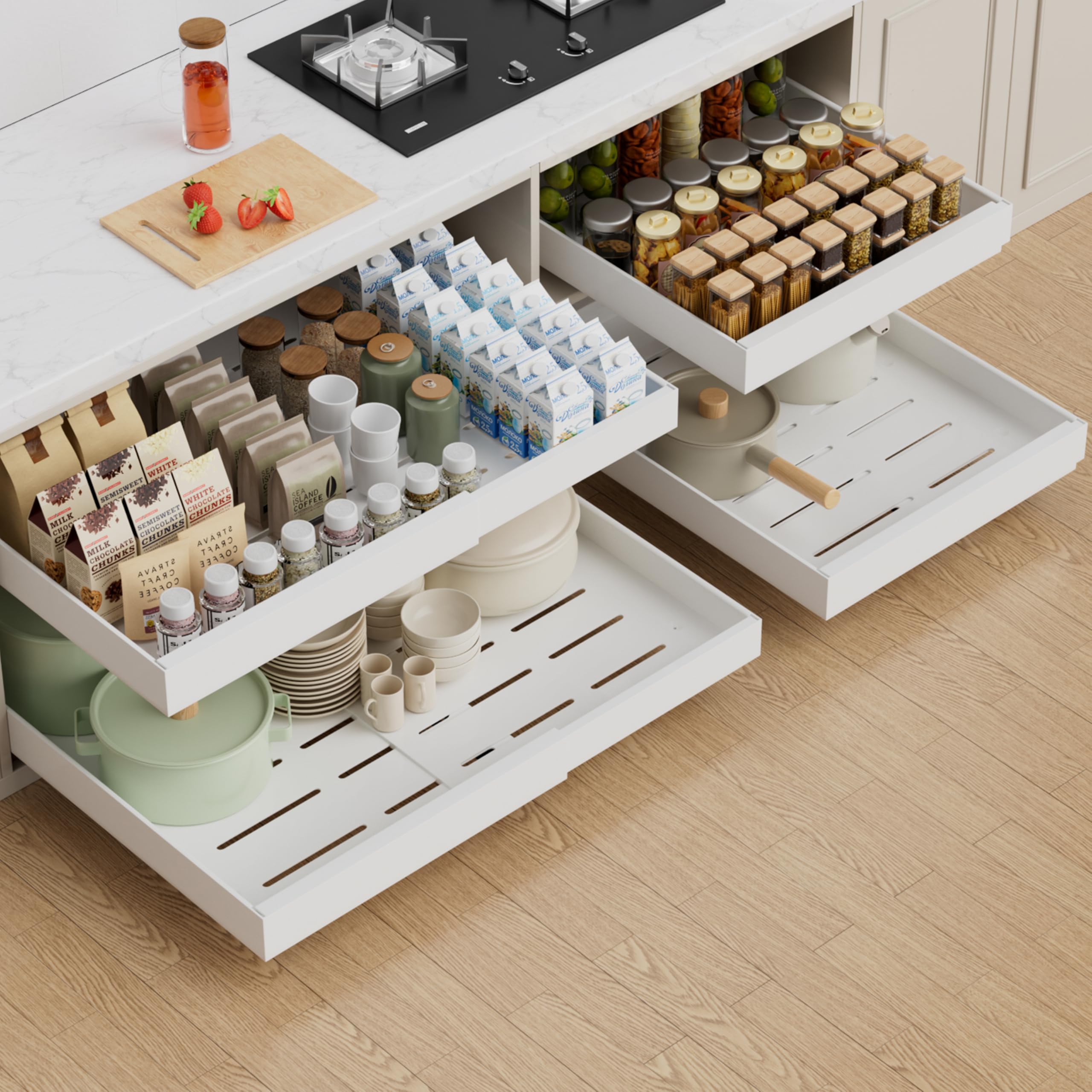 PAKETA front view of organizer showing neat storage and easy access