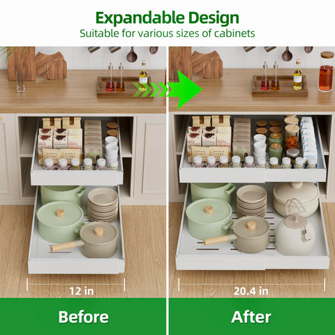 PAKETA installed inside kitchen base cabinet improving access and visibility