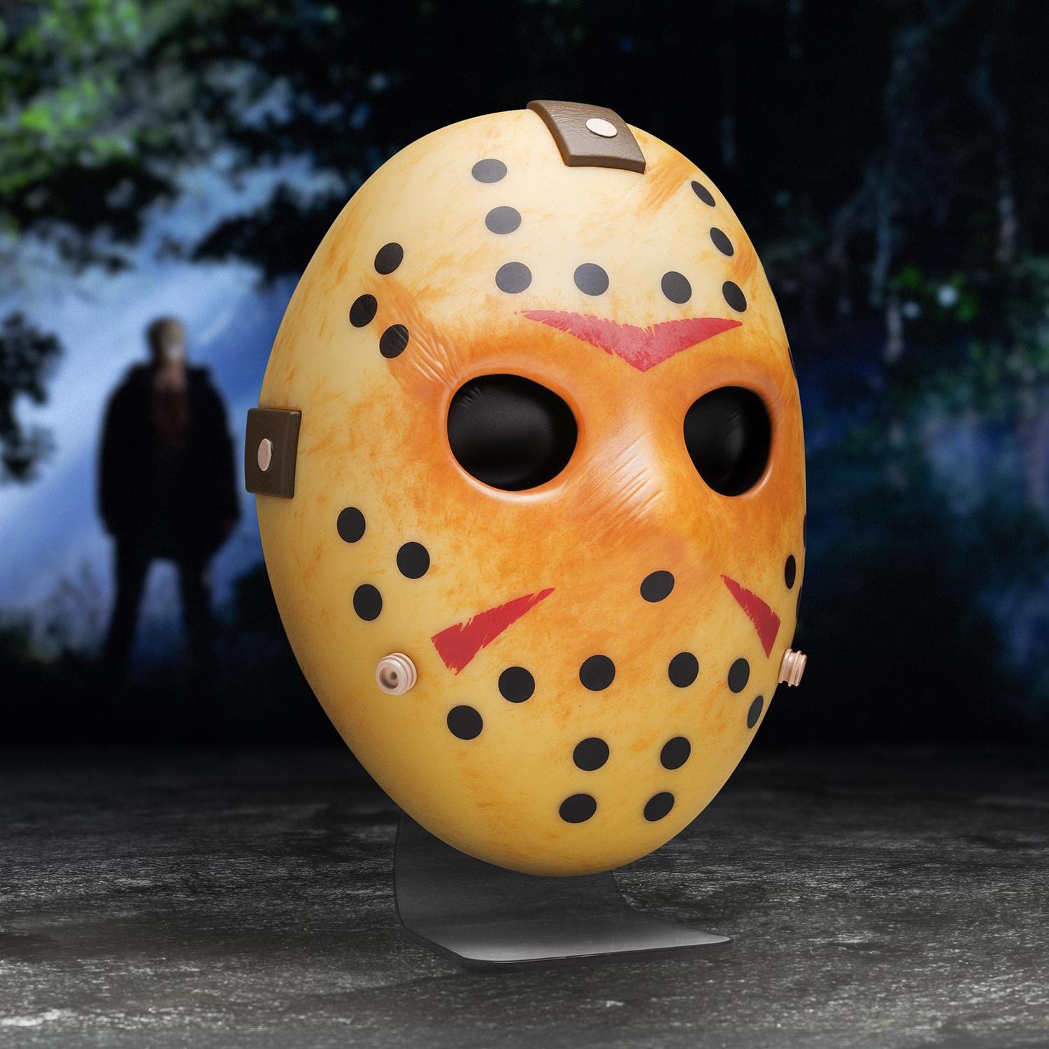 Paladone Jason mask with USB cable displayed for easy power options