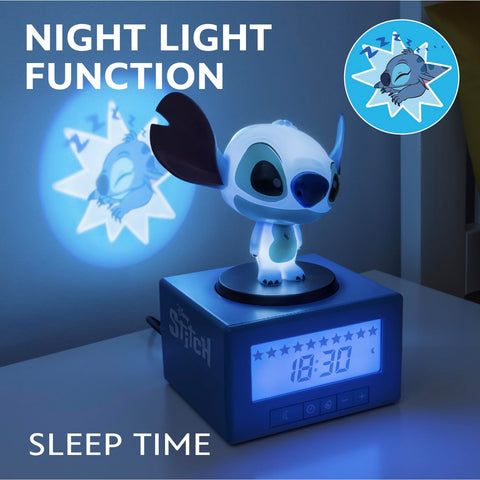 Paladone Stitch display and star countdown showing sleep time left for visual guidance